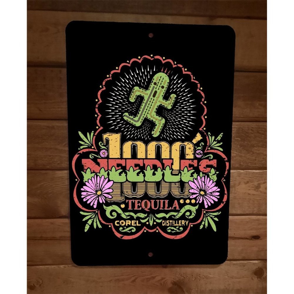 1000 Needles Tequila Final Fantasy Cactuar 8x12 Metal Wall Bar Sign Poster